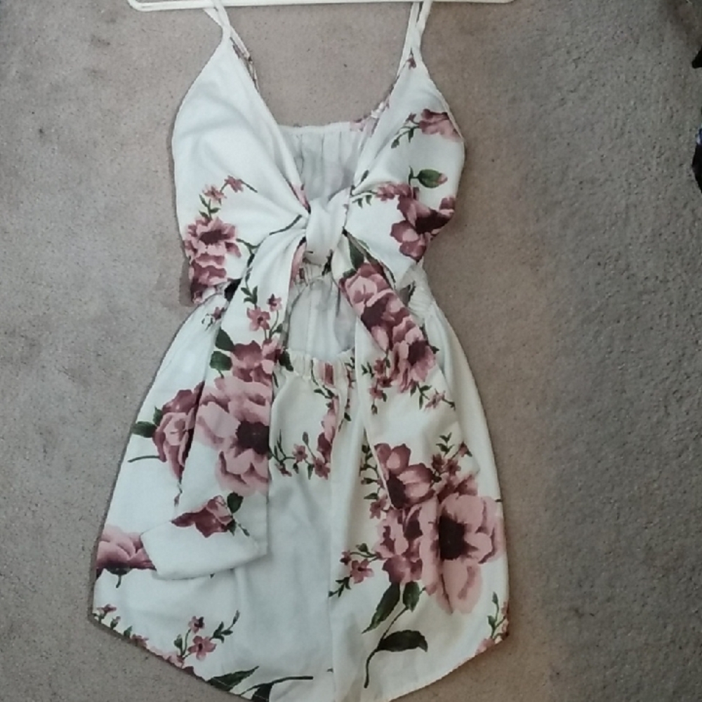 Floral Tie-Front Dress